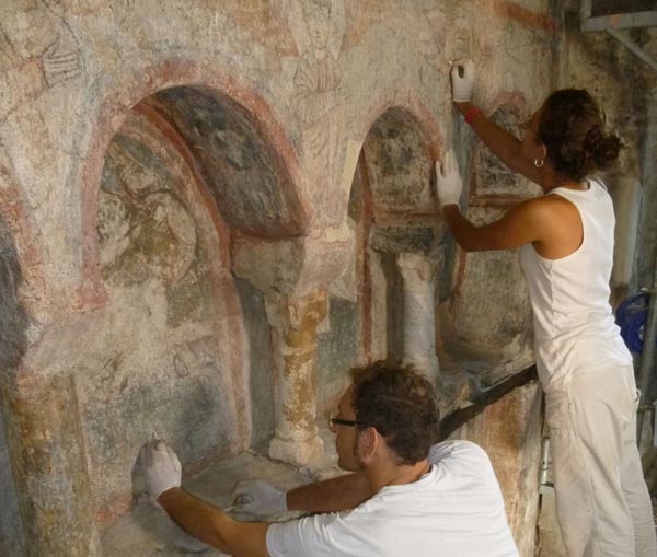 Campaña de restauración del retablo mural de San Pedro