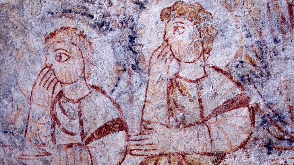 Detall de les pintures a l'Interior de l’església de Sant Miquel